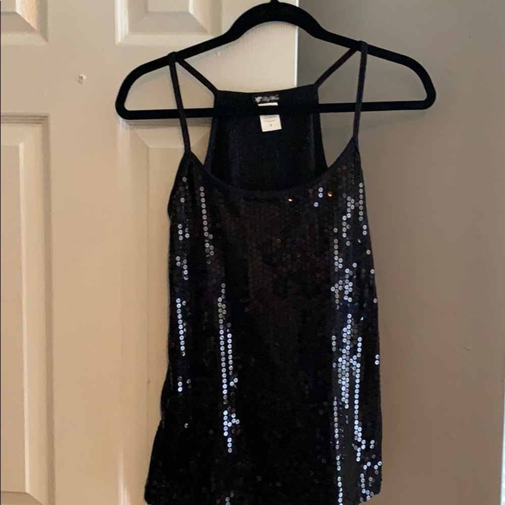 Black Sequin Top